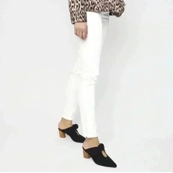 Bernardo Finley Suede Knot Wood Block Heel Mules Black - Picture 1 of 12